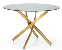 Montero Dining Table - Glass/Gold