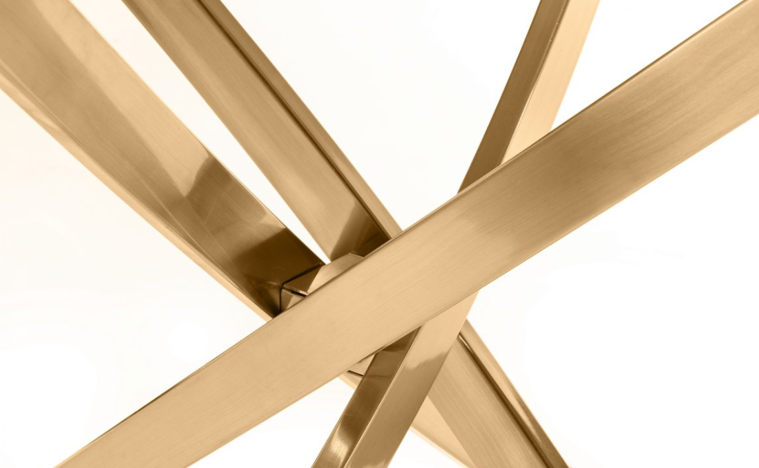 Montero Dining Table - Glass/Gold