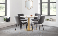 Palermo Round Pedestal Table - White