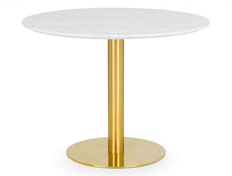 Palermo Round Pedestal Table - White