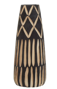 Arlo Natural/Black Wooden Vase Collection