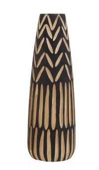 Arlo Natural/Black Wooden Vase Collection