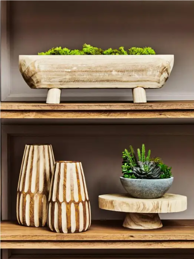 Arlo Brown/Natural Wooden Vase Collection