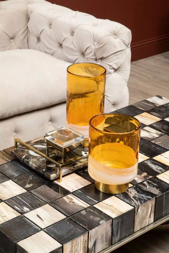 Cleo Amber Vase Collection