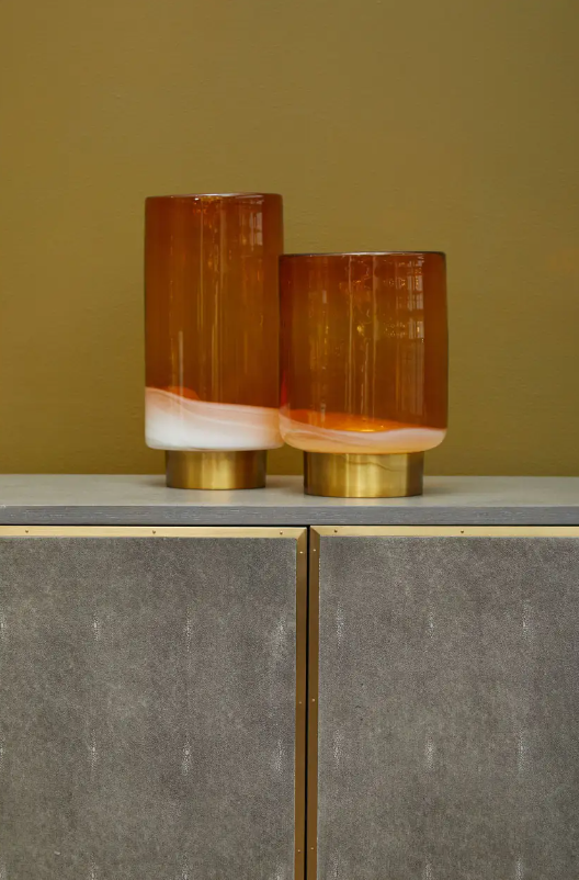 Cleo Amber Vase Collection