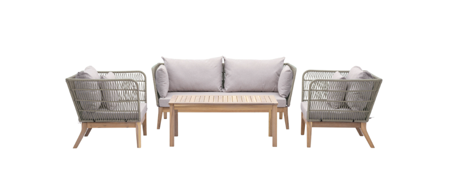Cataldo Outdoor Lounge Set - Natural