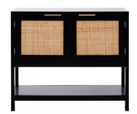 Sherman Living Collection - Black/Rattan