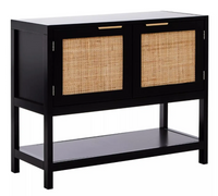 Sherman Living Collection - Black/Rattan