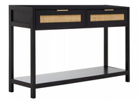 Sherman Living Collection - Black/Rattan