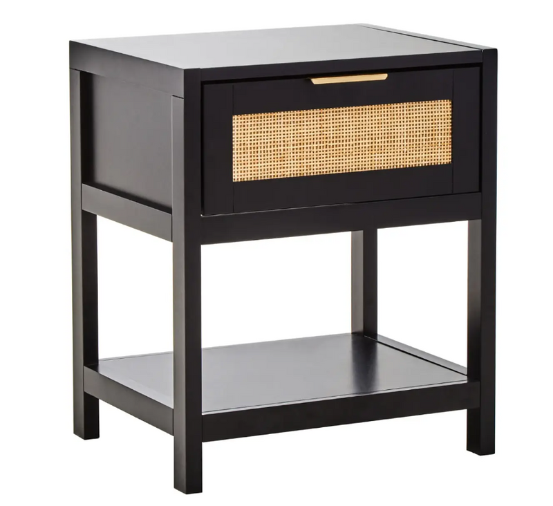 Sherman Living Collection - Black/Rattan