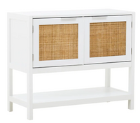 Sherman Living Collection - White/Rattan