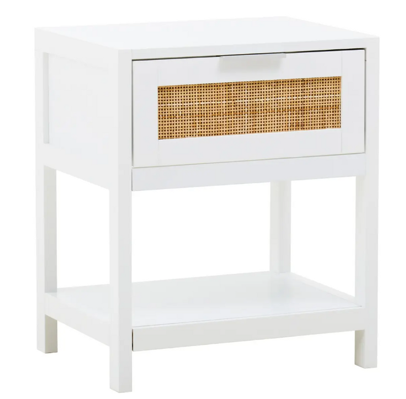 Sherman Living Collection - White/Rattan