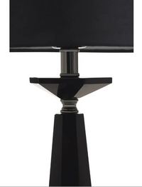 Hexum Table Lamp - Black Crystal With Shade