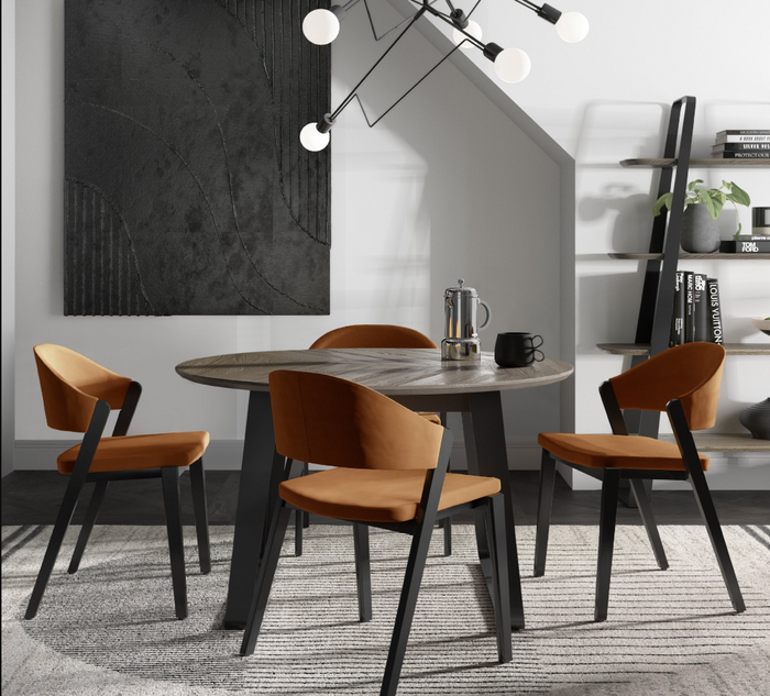 Emerson Dining Collection - Weathered Oak and Peppercorn