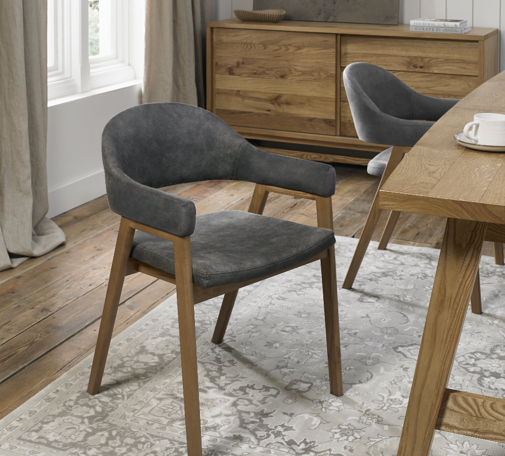 Emerson Dining Collection - Rustic Oak and Peppercorn