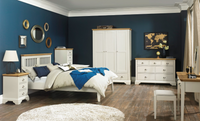 Hampstead Soft Grey/Pale Oak Slatted Bedsteads