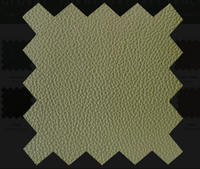 Biarritz Swivel Recliner & Footstool - Plush Leather Olive Green