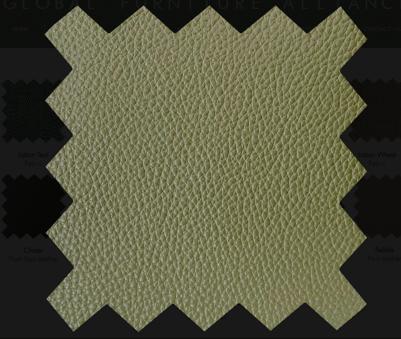 Biarritz Swivel Recliner & Footstool - Plush Leather Olive Green
