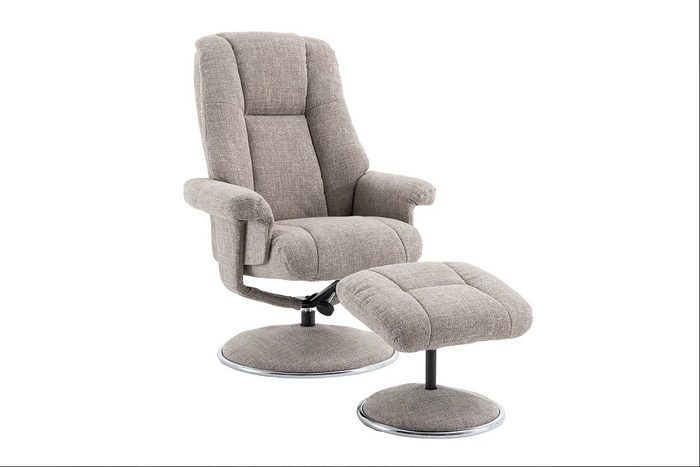 Denver Swivel Recliner - Chacha Oat Fabric