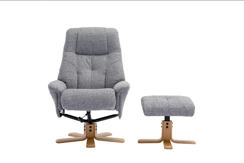 Dubai Swivel Recliner - Lisbon Rock Fabric