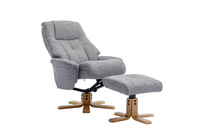 Dubai Swivel Recliner - Lisbon Rock Fabric