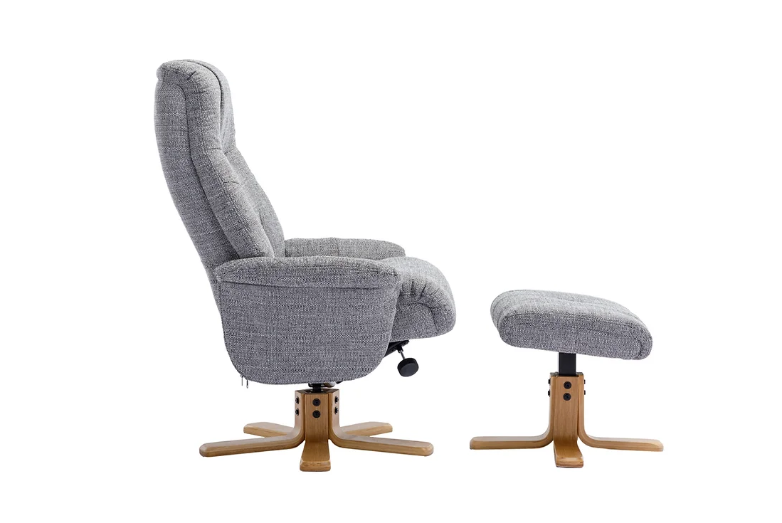Dubai Swivel Recliner - Lisbon Rock Fabric