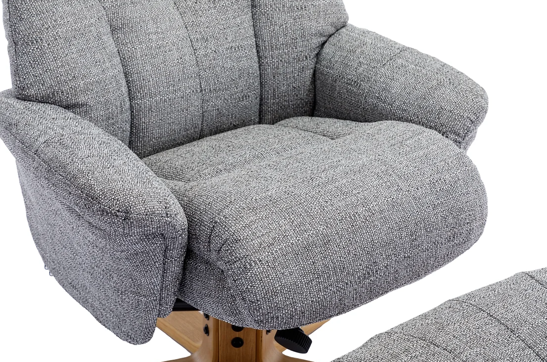 Dubai Swivel Recliner - Lisbon Rock Fabric