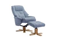 Dubai Swivel Recliner - Lisbon Marine Fabric