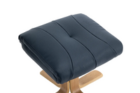 Dubai Swivel Recliner - Navy Plush Leather