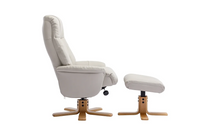 Dubai Swivel Recliner - Mushroom Plush Leather