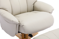 Dubai Swivel Recliner - Mushroom Plush Leather