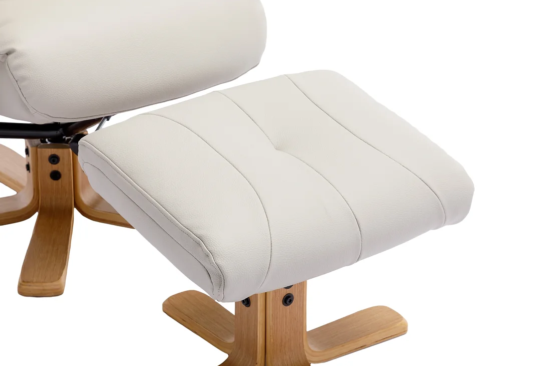 Dubai Swivel Recliner - Mushroom Plush Leather
