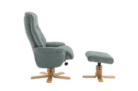 Dubai Swivel Recliner - Teal Fabric