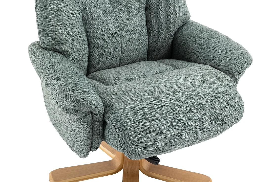 Dubai Swivel Recliner - Teal Fabric