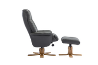 Dubai Swivel Recliner - Cinder Plush Leather