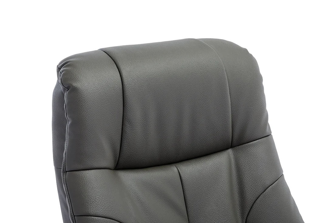 Dubai Swivel Recliner - Cinder Plush Leather