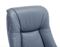 Hawaii Swivel Recliner - Petrol Blue Leather