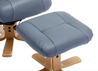 Hawaii Swivel Recliner - Petrol Blue Leather