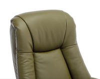 Hawaii Swivel Recliner - Olive Green Leather