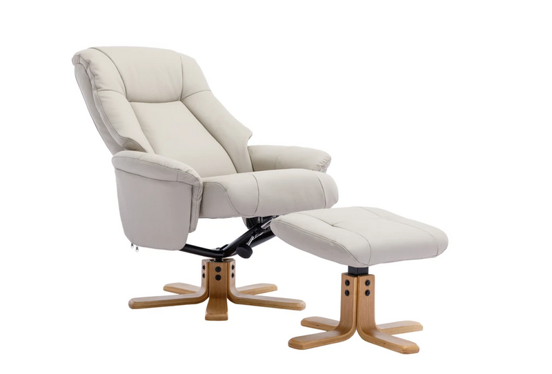 Hawaii Swivel Recliner - Mushroom Leather