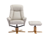 Hawaii Swivel Recliner - Mushroom Leather