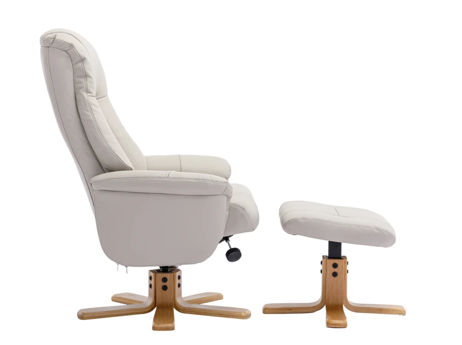 Hawaii Swivel Recliner - Mushroom Leather