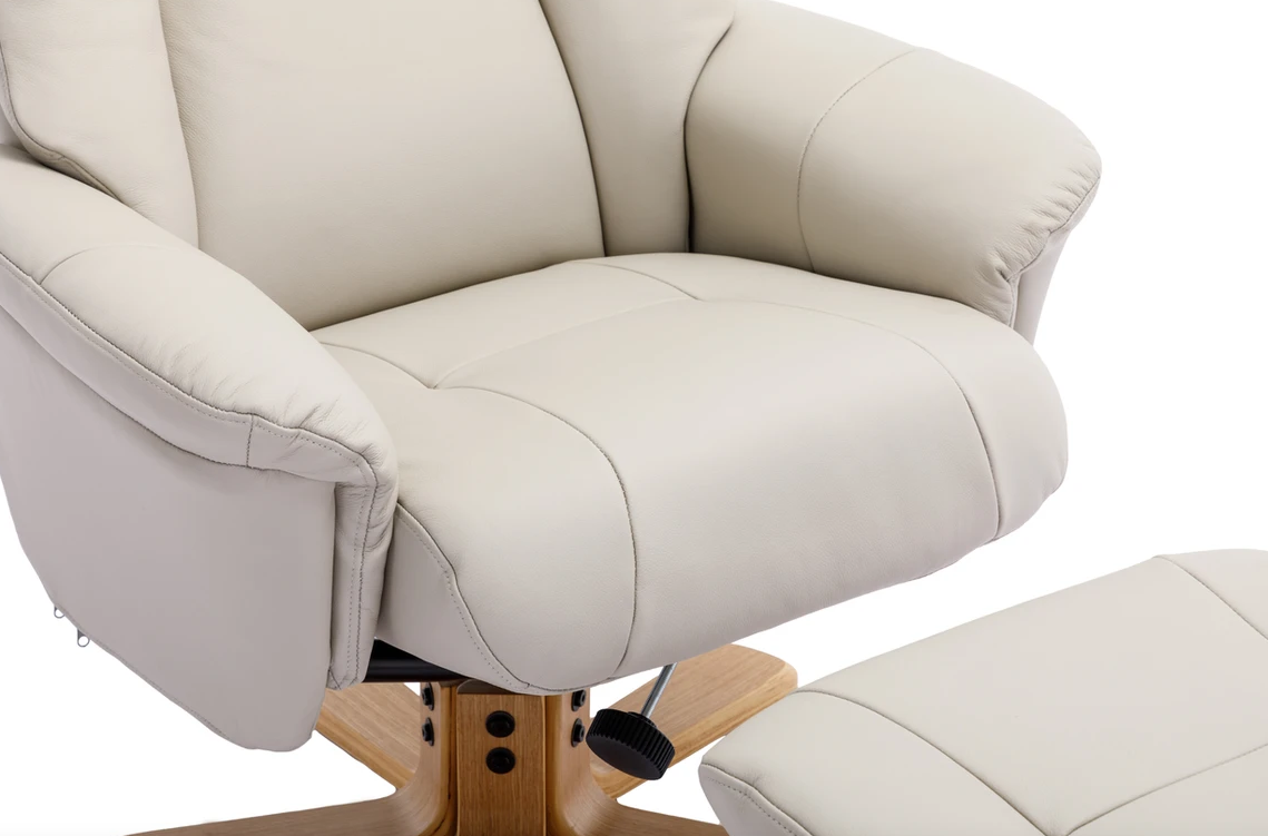 Hawaii Swivel Recliner - Mushroom Leather