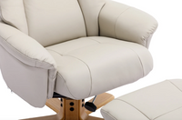 Hawaii Swivel Recliner - Mushroom Leather