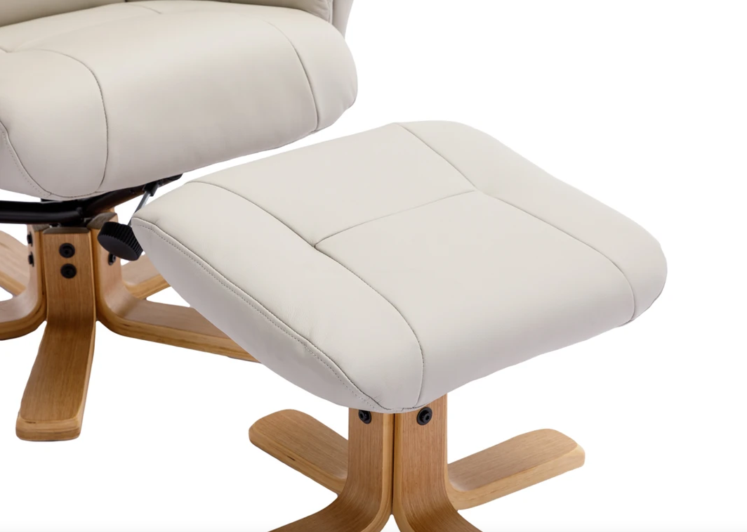 Hawaii Swivel Recliner - Mushroom Leather