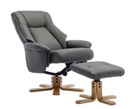 Hawaii Swivel Recliner - Cinder Leather