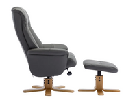 Hawaii Swivel Recliner - Cinder Leather