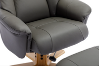 Hawaii Swivel Recliner - Cinder Leather