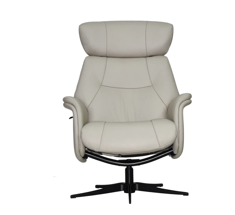 Murcia Swivel Recliner - Mushroom Leather