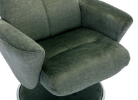Paddington Swivel Recliner - Moss Green Fabric